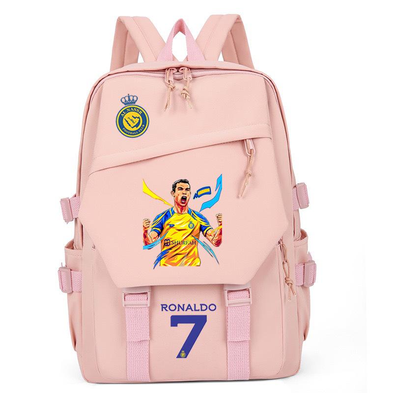 Football Player C Luo Peripheral Printing Trend Schoolbag Junior High School High School Students Large Capacity Spine Backpack