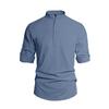 New Men's Casual Blouse Cotton Linen Shirt Loose Tops Long Sleeve Tee Shirt Spring Autumn Casual Handsome Men's Shirts
