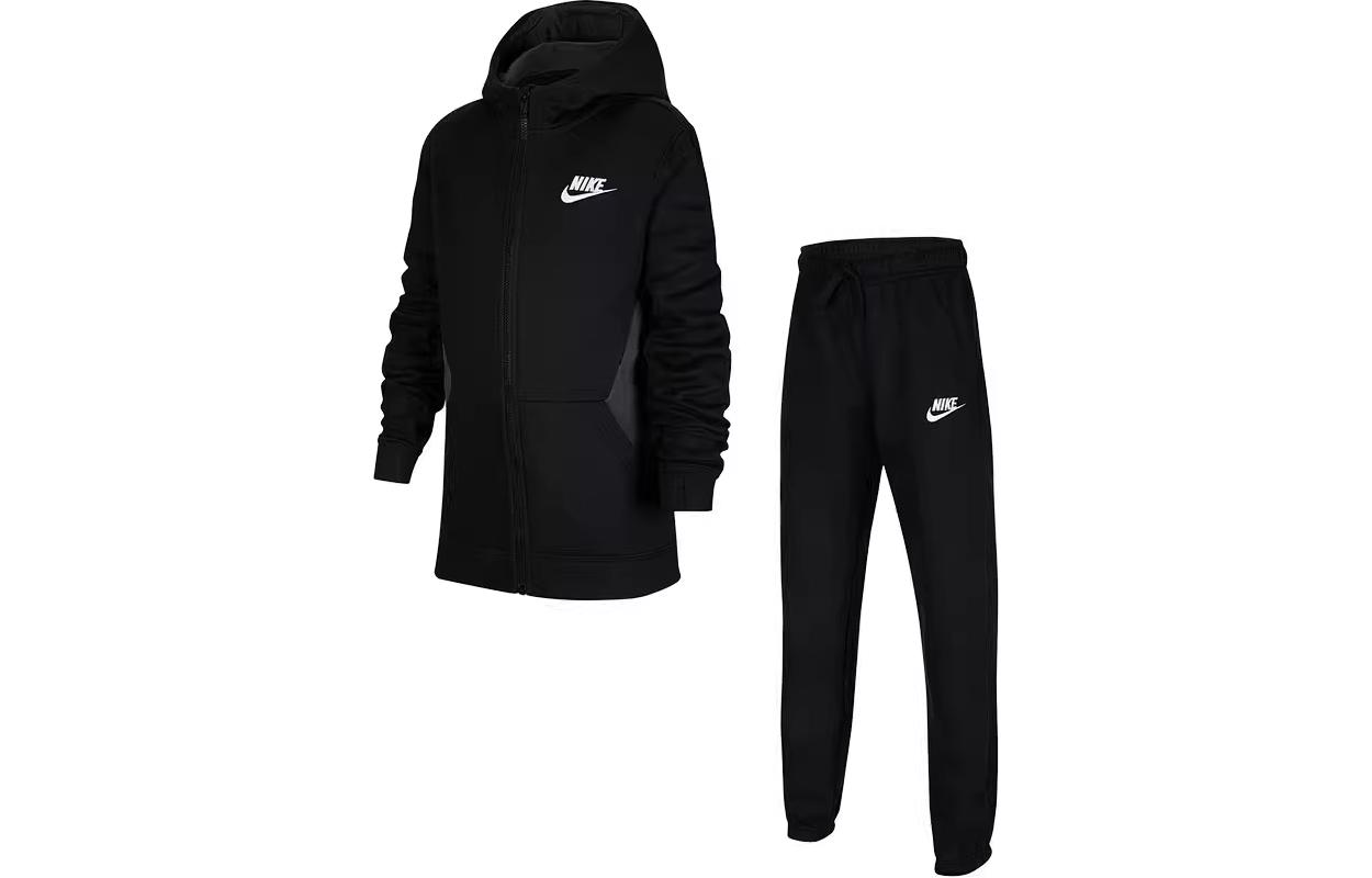 Nike Casual Sportswear Logo Print Hooded Fleece Lined Thermal Black Grade School CJ4342-010 XL