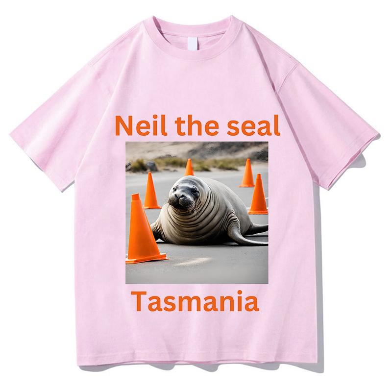 Neil The Seal Tour TShirts Fashion Summer Pure Cotton Oneck Short Sleeve Vintage Graphic Unisex Aesthetic Clothing Streetwear