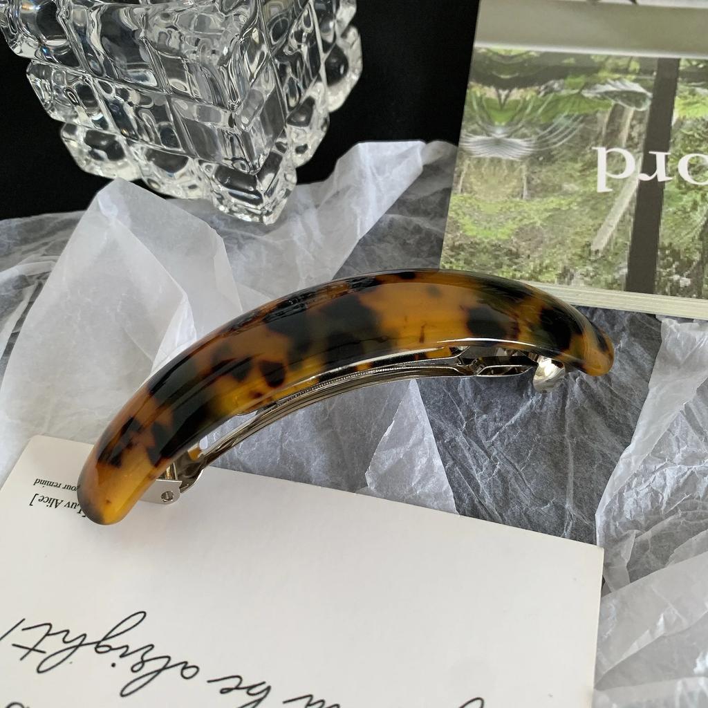 Retro Leopard Hairpins Spring Clip Colorful Acetate Hair Clips Womens Elegant Exquisite Barrettes Lady Fashion Hair Accessories
