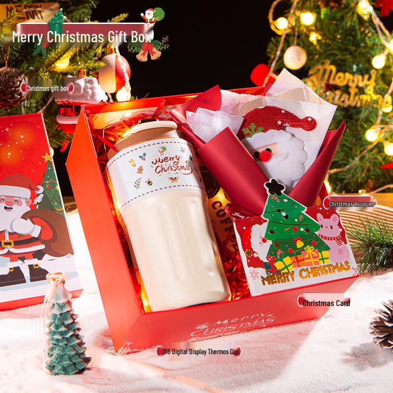 Christmas Gift Set: Coffee Mug & Bouquet Coffee Cup + Christmas Bouquet