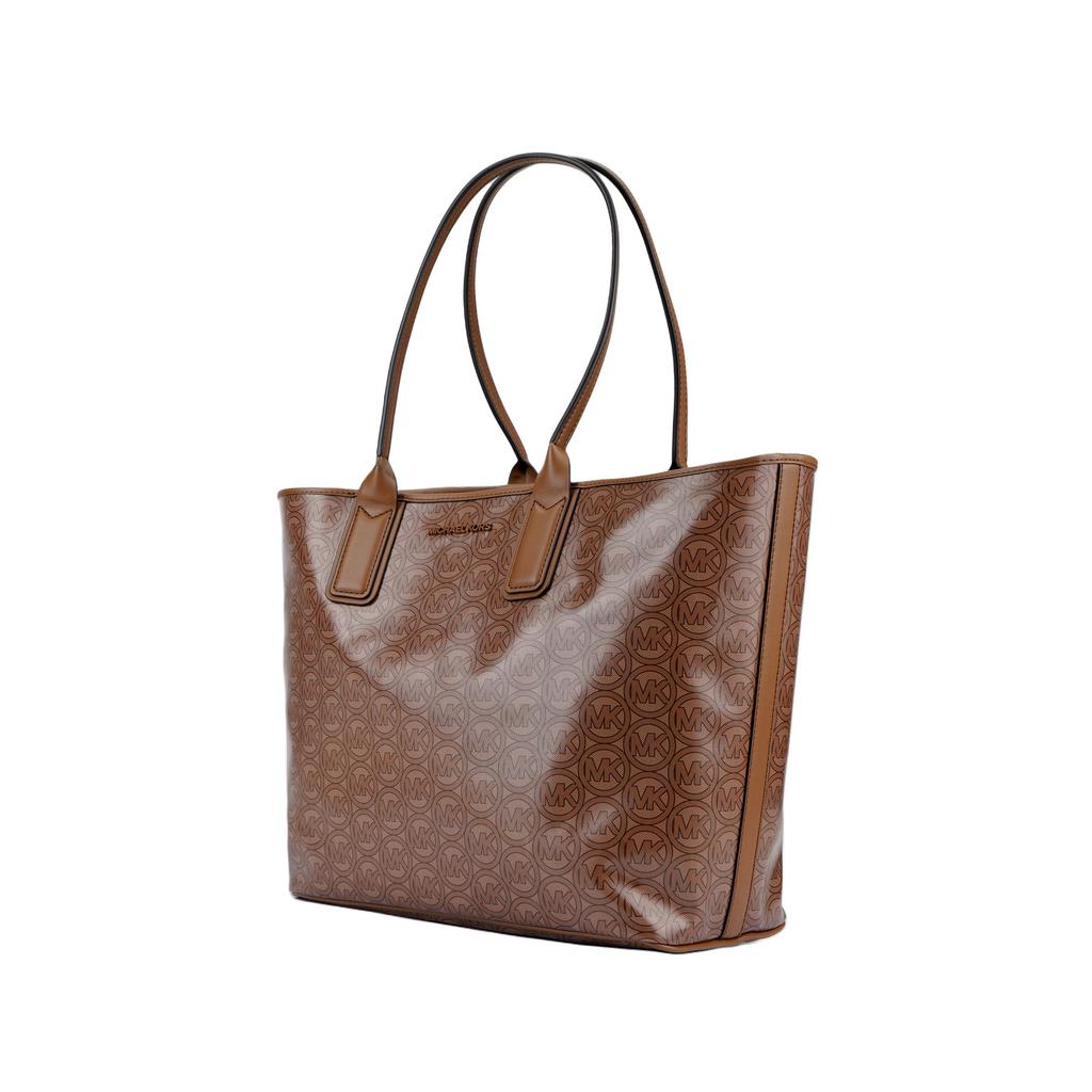 Michael Kors Vintage Logo Print Large Capacity Tote Bag Women Tote Bags Caramel-Brown 35H1T2JT3C-LUGGAGE