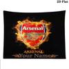 Arsenal F Custom Name Wall Tapestry Aesthetic Wall Hanging Printed Fabric Blanket Decorative Tapestries for Bedroom Living Room Home Decor