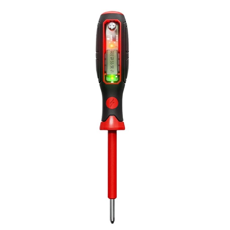 

High Torque Voltage Tester Pen Detector with Bright LED and Ergonomic Grip Suitable for Electrical Diagnostics