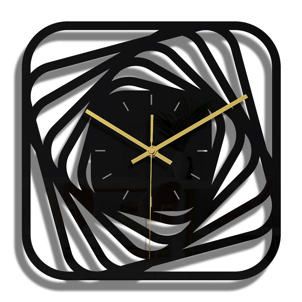 

CC301-320 3D черные акриловые круглые настенные часы - минималистский домашний декор, 3 мм 3mm Black Acrylic