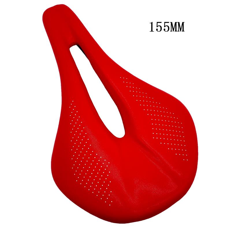 2024NEW Pu+carbon Fiber Saddle Road Mtb Mountain Bike Bicycle Saddle for Man Cycling Saddle Trail Comfort Races Seat Red White