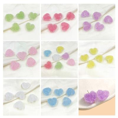 Creative Fashion Full Drill 5pcs Jewelry Accessories Granulated Sugar Love Beads Hole DIY Bracelet Necklace Handmade Materials