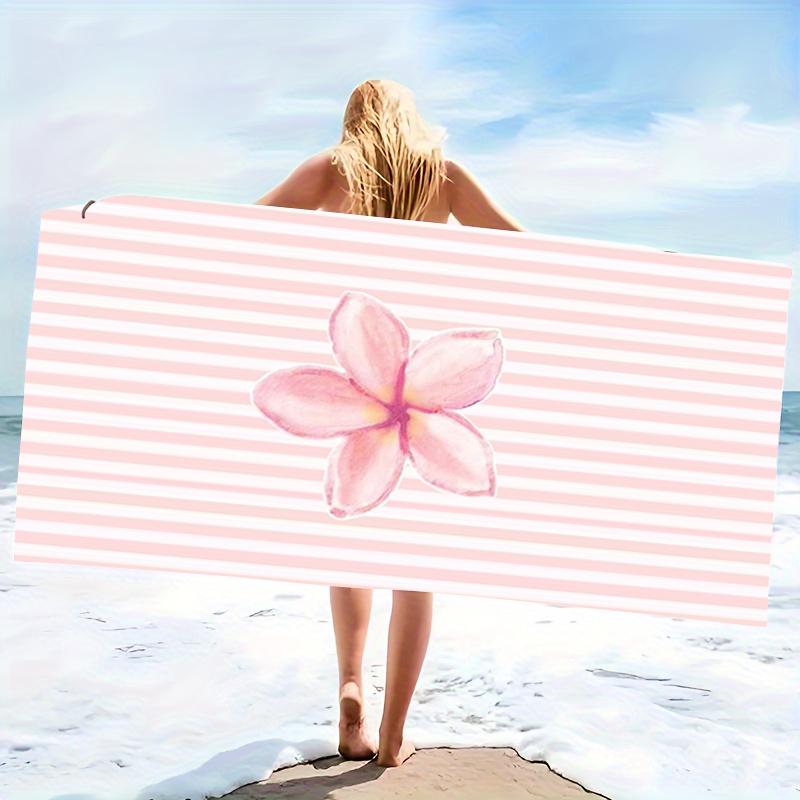 Tropisches hawaiianisches Flamingo Mikrofaser Strandtuch Übergröße Extra Groß Sandfrei Poolhandtücher Schnelltrocknend Super saugfähig Schwimm