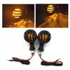 2/4 PCS Motorcycle Plastic Retro Grill Bullet Flasher Amber Turn Signal Indicator Light Lamp For Kawasaki Harley Honda Suzuki