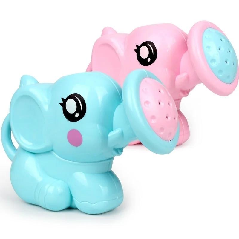 Baby Cartoon Elephant Shower Cup Newborn Child Shampoo Water Spoon Bath 2 Color