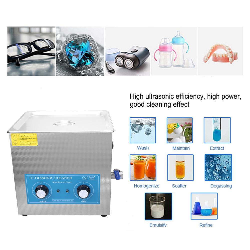 820HT 22L Ultrazvukový čistič Mechanické časování Vytápění Ultrazvukový čisticí stroj US zástrčka 100 127V