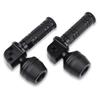 Motorcycle Tandem Step Slider For Kawasaki ZX-25R/SE ZX-4R/SE ZX-4RR Ninja 250 Ninja 400 Z250 Z400 All Year Aluminum (Black)