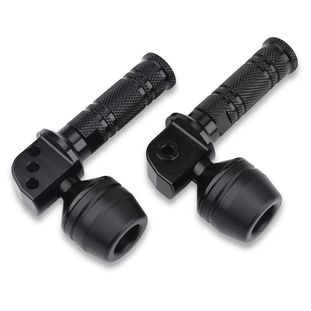 Motorcycle Tandem Step Slider For Kawasaki ZX-25R/SE ZX-4R/SE ZX-4RR Ninja 250 Ninja 400 Z250 Z400 All Year Aluminum (Black)
