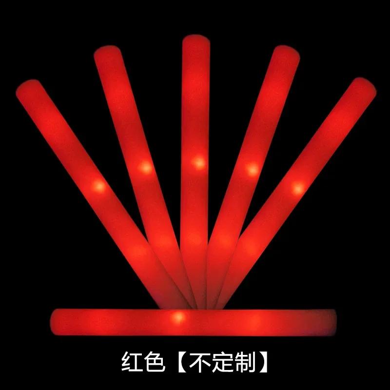 Multi Color Concert Favor Naked Rod Stick LED Light Up Foam Glow Sticks Party Supplies for Events Celebrations 1PC красный