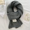 1116 Autumn and Winter New Solid Color Knitted Scarf Women's Daily Travel Temperament Versatile Scarf Winter Windproof and Cold