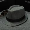 Cotton and Linen Fabric Panama Solid Color Top Hat Jazz Hat Sun Hat Men's and Women's Couple British Sun Hat