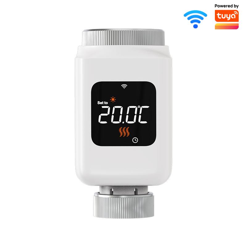 

Tuya Smart WiFi Thermostatic Radiator Valve TRV Programmable APP Remote Temperature Controller Heater with Alexa Google Home 3 x 1.5V