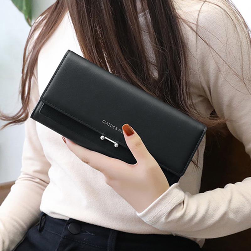 Frauen Lange Brieftasche Luxus Kupplung Große Kapazität Weibliche Geldbörse Dame Telefon tasche Karte Halter Carteras