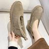 Fur Women Cotton Shoes Flats Casual Short Plush Snow Ankle Boots 2025 Winter Warm Comfort Loafers Shoes New Brand Mujer Botas
