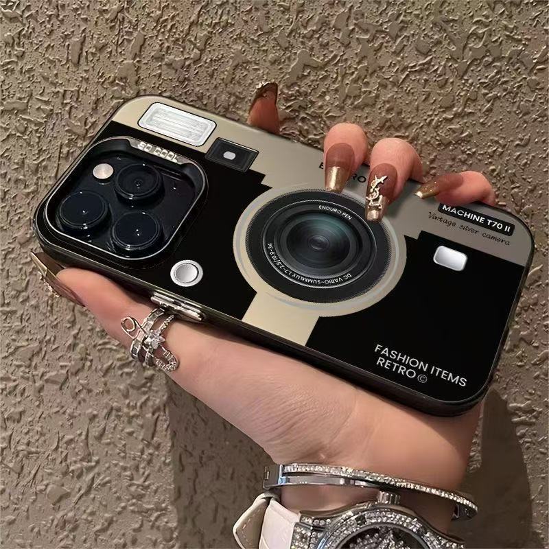 Retro Camera Graphic Phone Case For Samsung Galaxy Note 20 S20 S21 S22 S23 S24 S25 Ultra Matte TPU Protective Fashion Cover