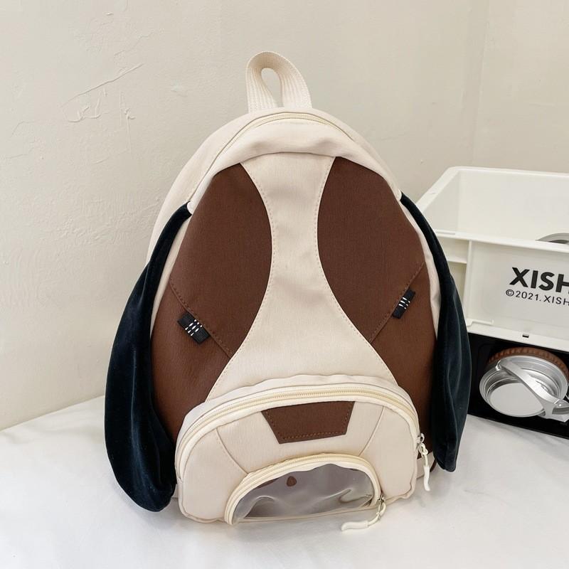 Stylish Cute Dog Preschool Backpack Soft Polyester Lining For Daily Use