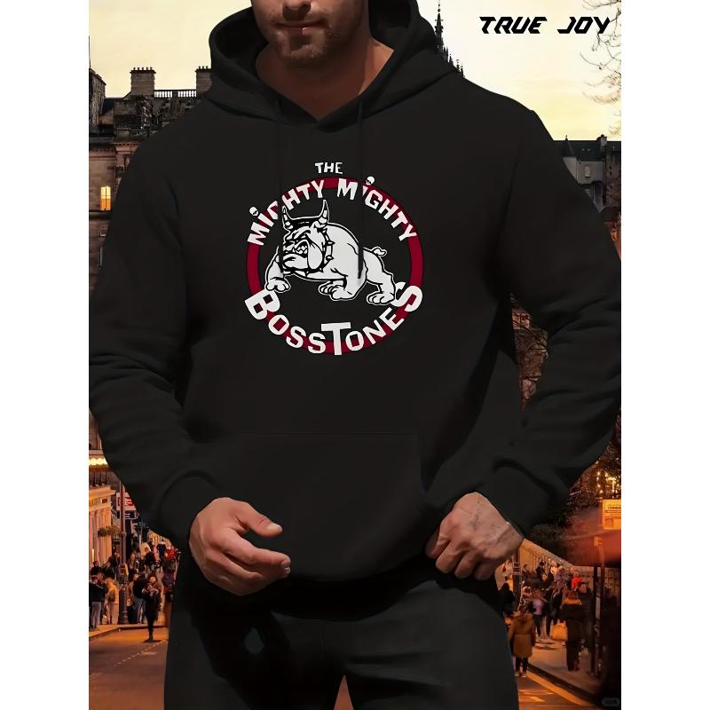 

Men s Hoodie Sweatshirt, Polyester Fabric, Warm Pullover Hooded Sweatshirt with Kangaroo Pocket for Casual Wear XXL чорний