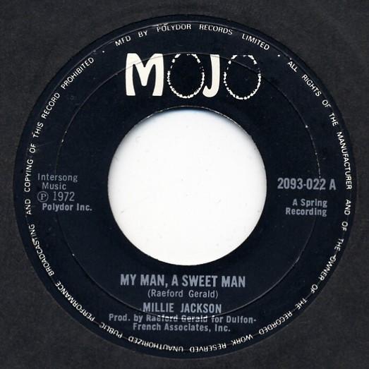 

7inch Record MILLIE JACKSON - My Man, A Sweet Man 2093022 Mojo 1972 UK Soul/Funk Used