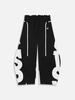 Elpeuligeden Graffiti Super Baggy Barrel Sweatpants Baggy Jeans Ae25Cpq20746-01Tblk