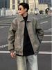 Men's American Retro Suede Lapel Jacket - Thickened, Cropped Leather Outerwear for Autumn/Winter Casual Wear