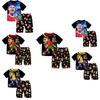 Nba Soccer Star Cr7 Print Kids Summer Cotton Tshirt And Shorts Set With Soft Fabric For Boys And Girls