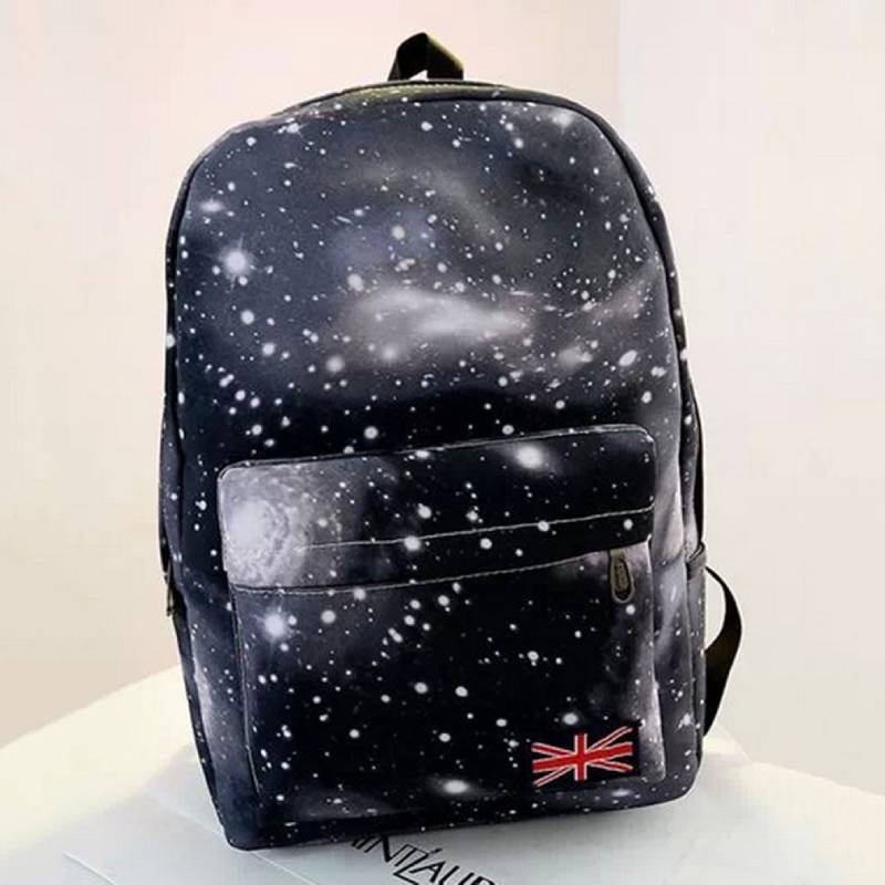 Space Galaxy Canvas Backpack Travel Rucksack With Large Capacity For Outdoor Use