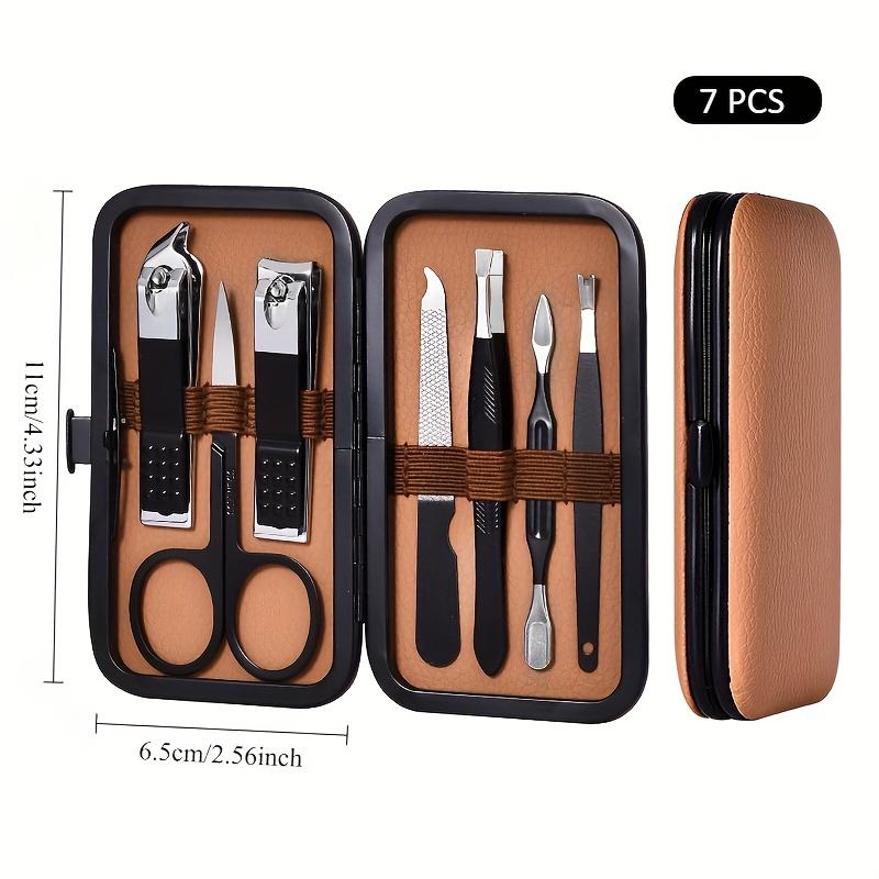

7/16/24pcs Manicure & Pedicure Tool Set, Stainless Steel Nail Clippers, Cuticle Nipper, Nail Art Grooming Kit with Concave Blade
