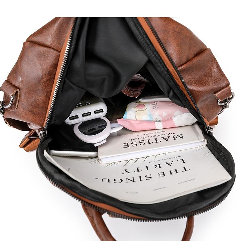 Women's backpack Fashion new retro backpack Multifunctional large capacity simple portable shoulder bag