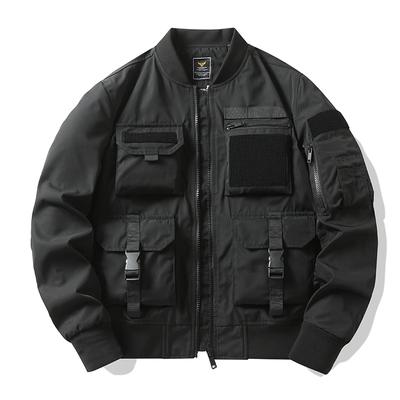 Bomber Jacket Men's Baseball Uniform Multi-pocket Work Jacket Functional Jacket Three-proof Assault Top