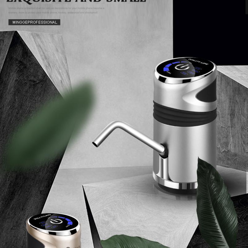 Electric Water Bottle Pump USB Charging Automatic Water Dispenser Pump Wireless Household