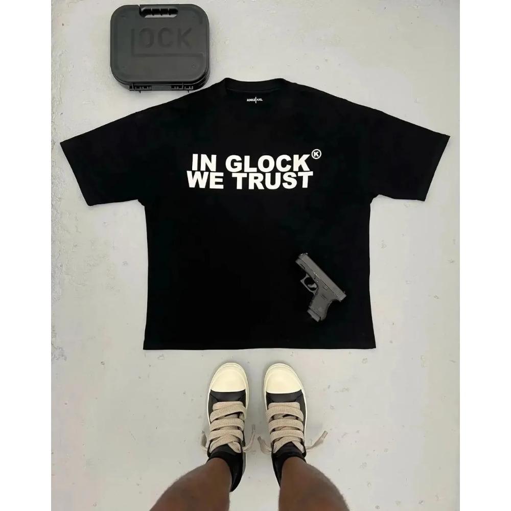 2024 Summer Street Vintage Alphabet Print Pure Cotton Loose Short Sleeve Men Y2k Goth Harajuku Fashion Loose Personality T-shirt