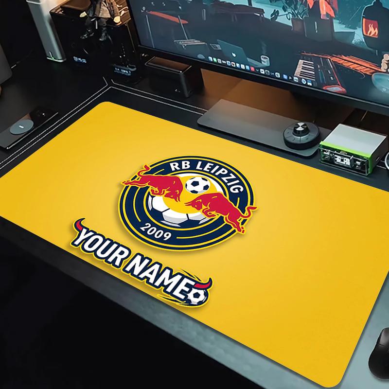 Custom Name RB Leipzig Print  Cushion Non-slip Laptop Tablet Big Mousepad XXL Mat Mini PC Playmat With Lock edge