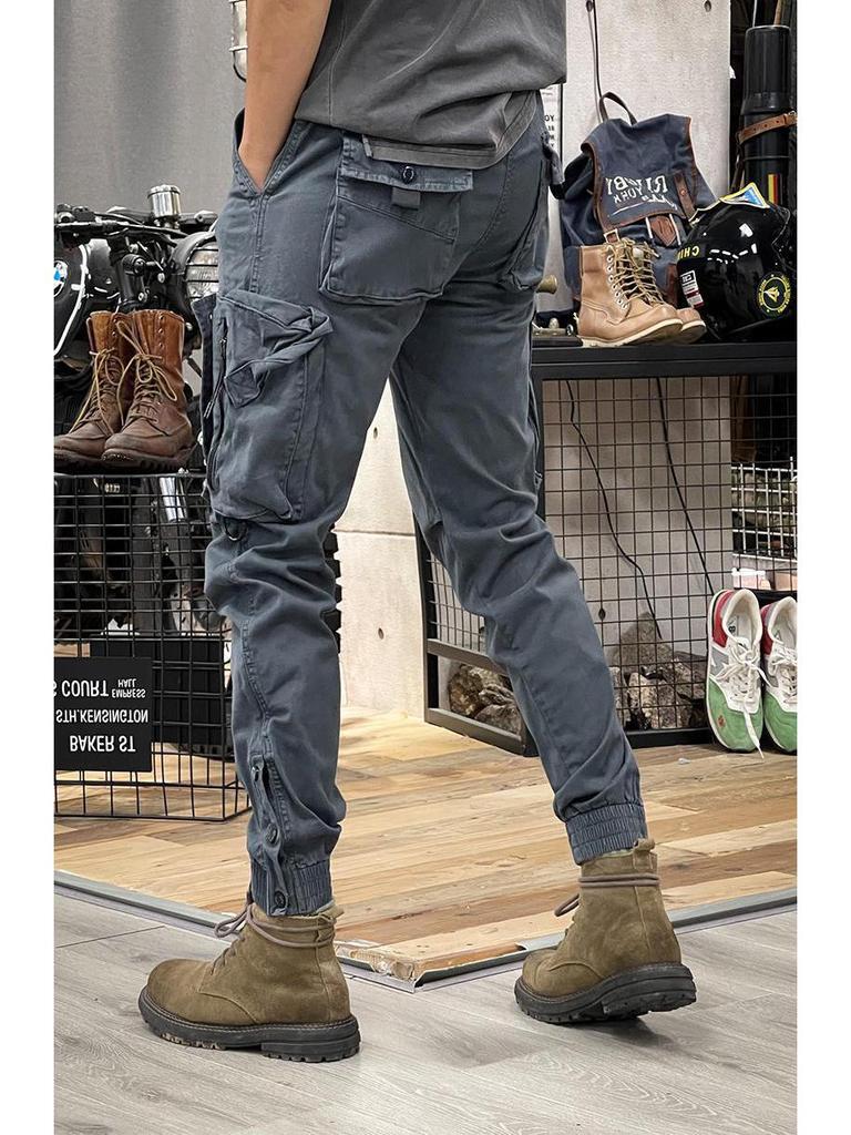 Men's Straight-Leg Outdoor Tactical Work Pants for Spring and Autumn