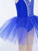 Dívčí baletní kostým na vystoupení: Bezrukávové krajkové tutu šaty s pohodlnými nastavitelnými ramínky pro snadné oblékání