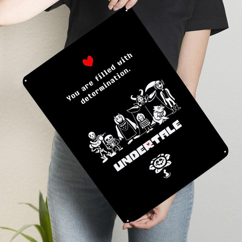 

Undertale Gaming Sign Video Game Poster Garden Decorations Custom Metal Tin Signs for Wall Art Decoration Room Decor Bar Home 7.9x11.8In(20x30cm)