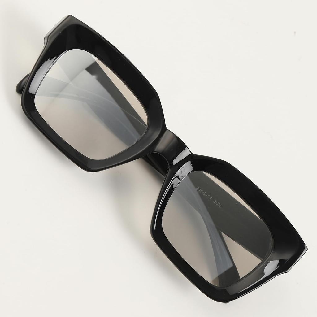 Classic Television Cut Frame Sunglasses with Colored or Clear UV400 for Men and with Case Silver [What Say] Lenses, Protection, Women, (Clear