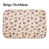 Flannel Puppy Dog Paw Pattern Comfortable Sleeping Dog Cushion Mat Kennel Mat Pet Blanket