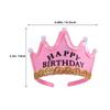 LED Crown Birthday Hat for Children and Grownups Plastic Non-Woven Glowing Party Hat with 3 Light Modes Happy Birthday Gift