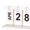 Schreibtischkalender Ständer Holzrahmen Seitenumschlag Umblätterer Ewiger Kalender für Küche Heimdekoration