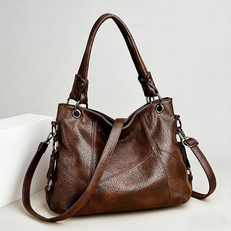 Tote Bag, New Large Capacity Shoulder Bag, Fashionable and Simple Soft Leather Commuting Bag, Women's Handbag