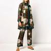 Autumn Creative Print Two-Piece Set Fall Fashion Print Casual Long-Sleeve Suit
