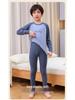 Kids' Raglan Color Block Long Sleeve Pajama Set - Autumn/Winter Warm Underwear for Boys & Girls