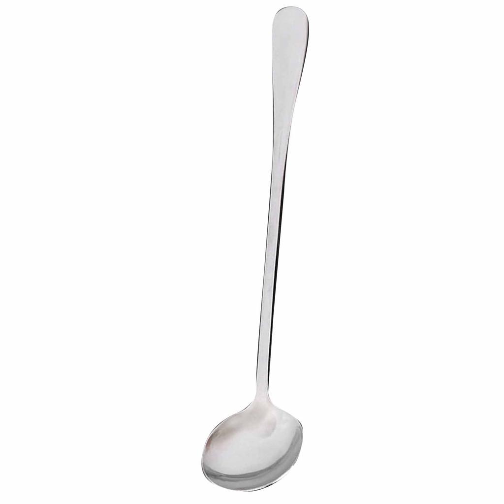 Coffee Spoon Stainless Steel Round Tea Dessert Sugar Stirring Spoon Long Handle for Cafe Kitchen