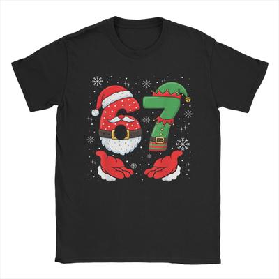 Men 67 Six Seven 6 7 Meme Xmas Custome Couple Christmas T-Shirts Tops Summer Short-Sleeved T Shirt